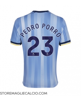 Tottenham Hotspur Pedro Porro #23 Maglia Gara Trasferta Repliche 2024-25